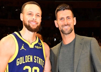 Novak Djokovic catches up with Stephen Curry, LeBron James