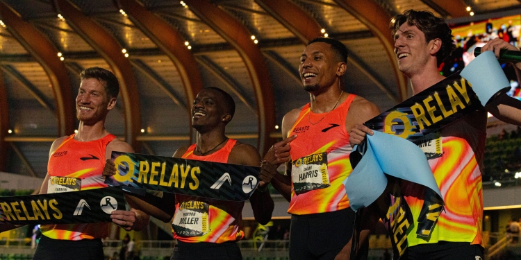 US quartet breaks distance medley relay world record in Eugene