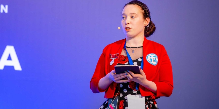 Special Olympics athlete and leader Kiera Byland inspires AIPS Congress to champion inclusion through sport