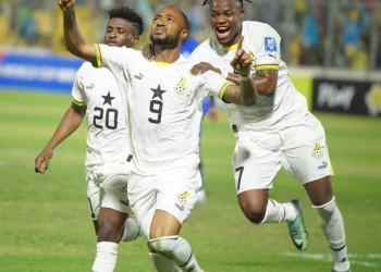 Crystal Palace celebrates Jordan Ayew’s hat trick for Ghana