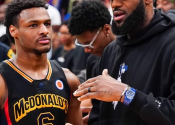 Bronny James, the son of LeBron James, taken by Lakers with 55th pick in NBA draft