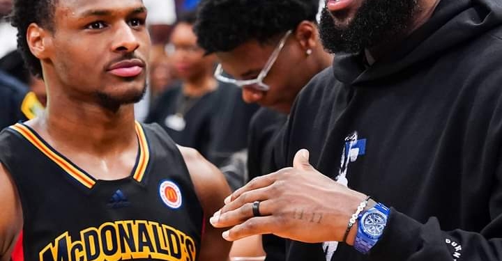 Bronny James, the son of LeBron James, taken by Lakers with 55th pick in NBA draft