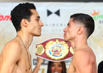 Weigh-in results: Rafael Espinoza vs Sergio Chirino featherweight world title showdown