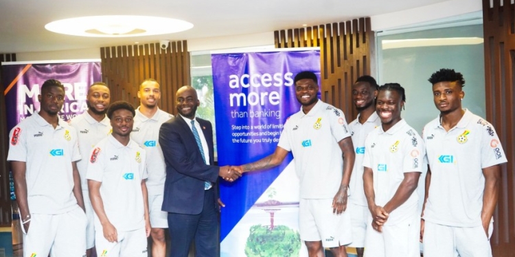 PHOTOS: Black Stars visit sponsors Access Bank