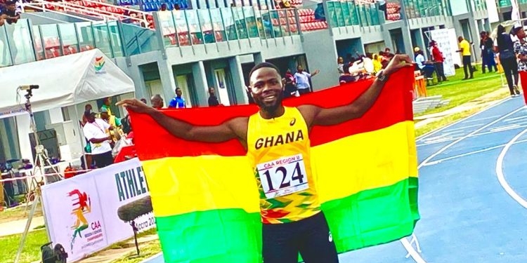 Ghana’s Edwin Gadayi wins gold in men’s 100m final of CAA Region II Seniors Athletics tournament