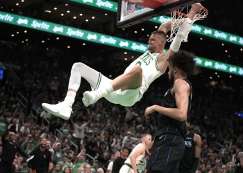 Celtics rout Mavericks 107-89 in Game 1 of NBA Finals behind Brown, returning Porzingis