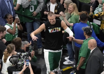 Celtics rout Mavericks 107-89 in Game 1 of NBA Finals behind Brown, returning Porzingis