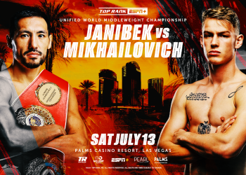 Alimkhanuly-Mikhailovich unified middleweight title clash, Muratalla-Farmer lightweight battle set for July 13 in Las Vegas