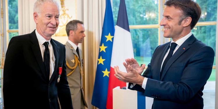 McEnroe receives French Legion of Honour award from President Macron