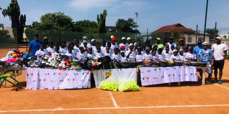 Robert Amartey Foundation stage 2024 annual Tennis Clinic