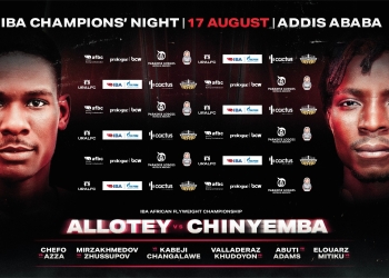 Theo Allotey to battle old nemesis Patrick Chinyemba in title fight at IBA Champions Night Addis