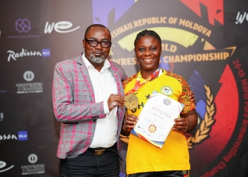 Golden Grace grabs Ghana’s Gold at the World Armwrestling Championship in Moldova