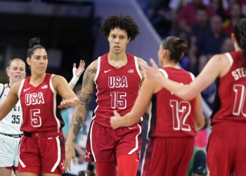 Breanna Stewart, other moms on US women’s basketball team enjoy rare moments chasing Olympic history