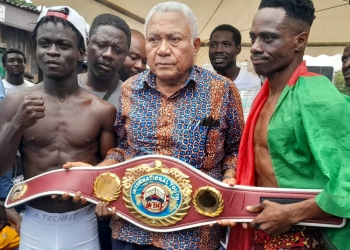 PHOTOS: Gorsh, Vodounhessi on weight for WBO Africa title fight in Accra