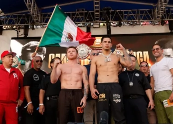 Canelo Alvarez, Edgar Berlanga on weight for triple world title in Las Vegas
