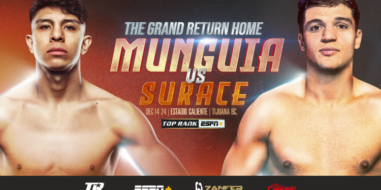 Jaime Munguia-Bruno Surace super middleweight showdown confirmed for December 14 in Mexico