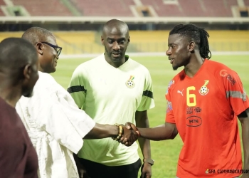 Sports Minister visits Black Stars training