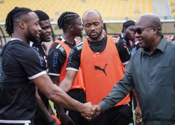 President Mahama visits Black Stars training ahead of World Cup qualifier