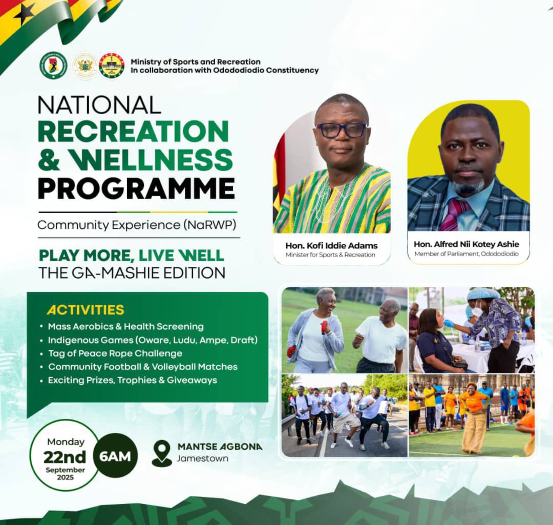 Sports Ministry set to activate National Recreation & Wellness Programme in Ga-Mashie