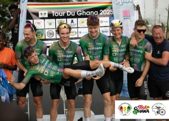 PHOTOS: Tomas De Neve of Team Belgium wins Tour Du Ghana Stage 3