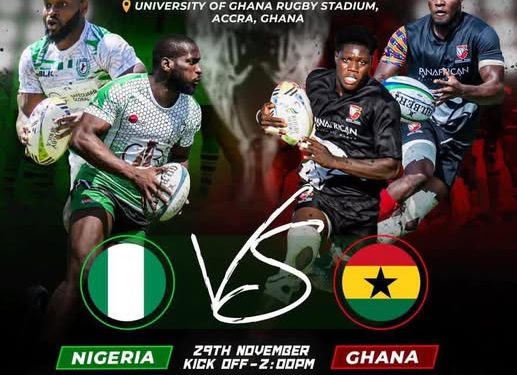 Heritage Rugby Cup 2025: Ghana vs Nigeria – venue, kick-off time & where to watch the game
