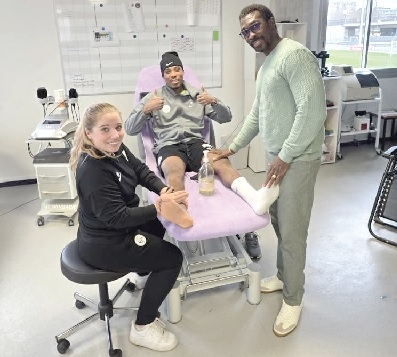 Dr Pambo checks on injured Black Stars duo